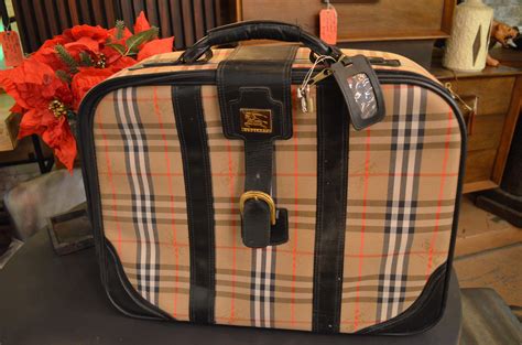 vintage Burberry luggage